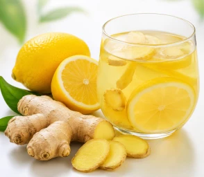 Agua de jengibre con limón para adelgazar