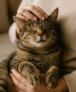 Ronroneo del gato mejora la salud humana