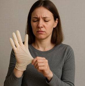 Alergia al látex y reacción al contacto con guantes de caucho natural