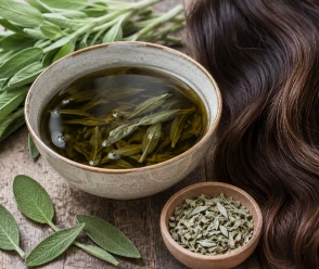Tinte natural con salvia para el cabello