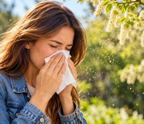Alergia al polen y síntomas de rinitis alérgica